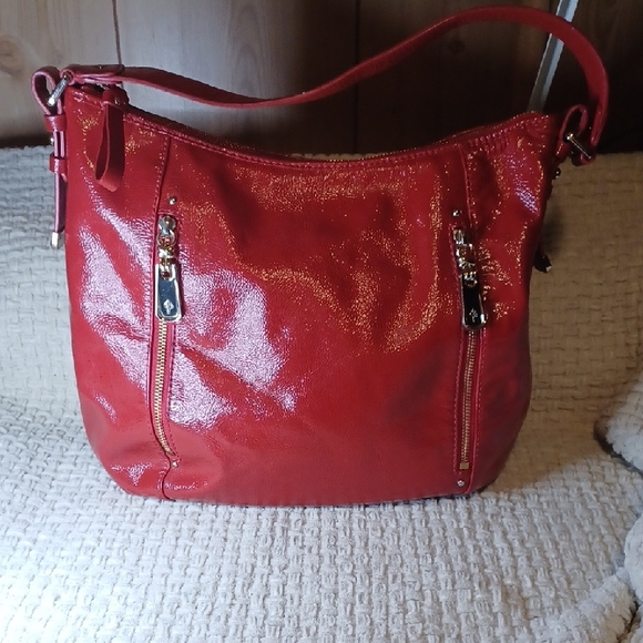 Cole Haan Shiny Red Bag - Picture 1 of 8